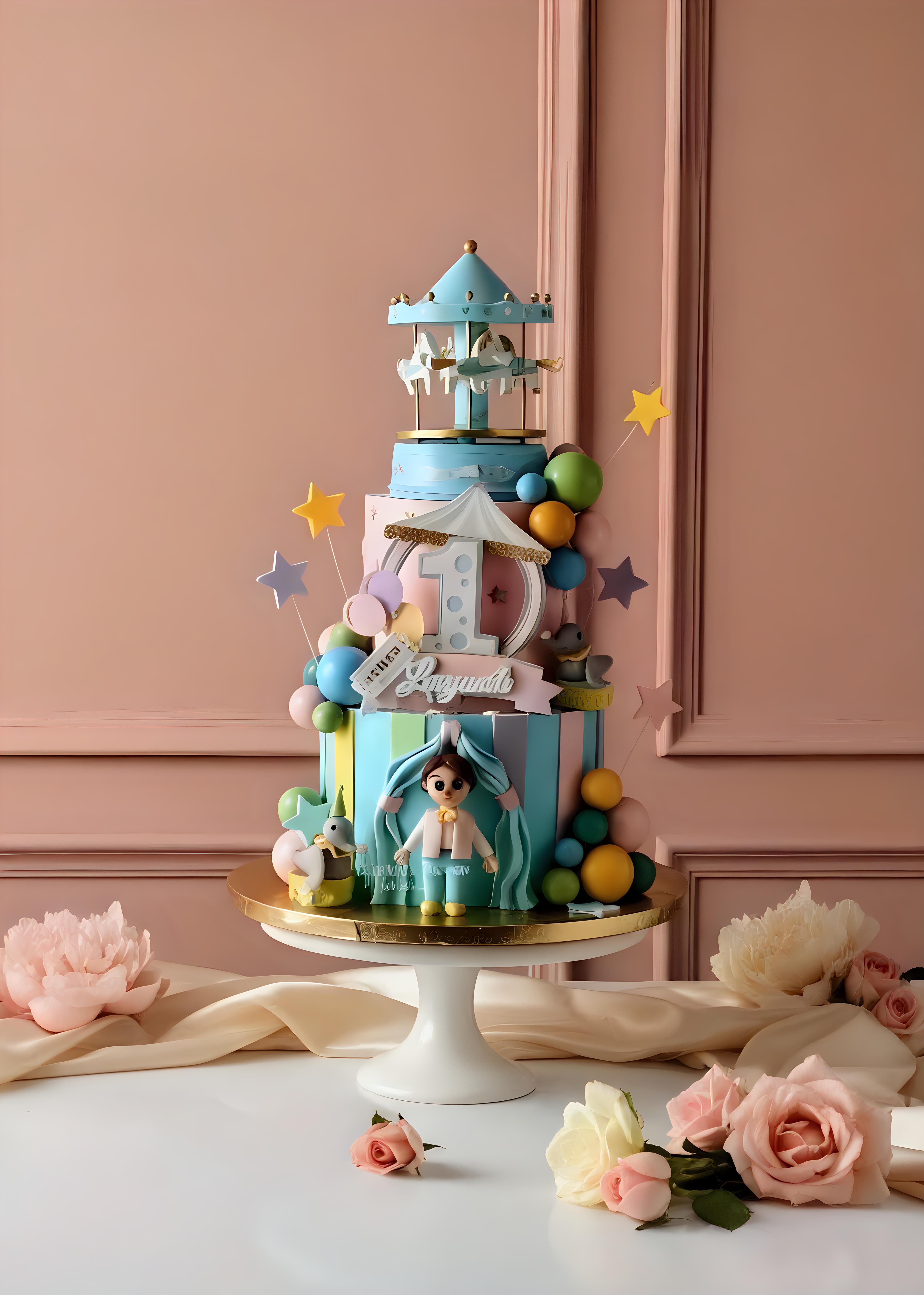 Elegant Vanilla Bean Anniversary Cake