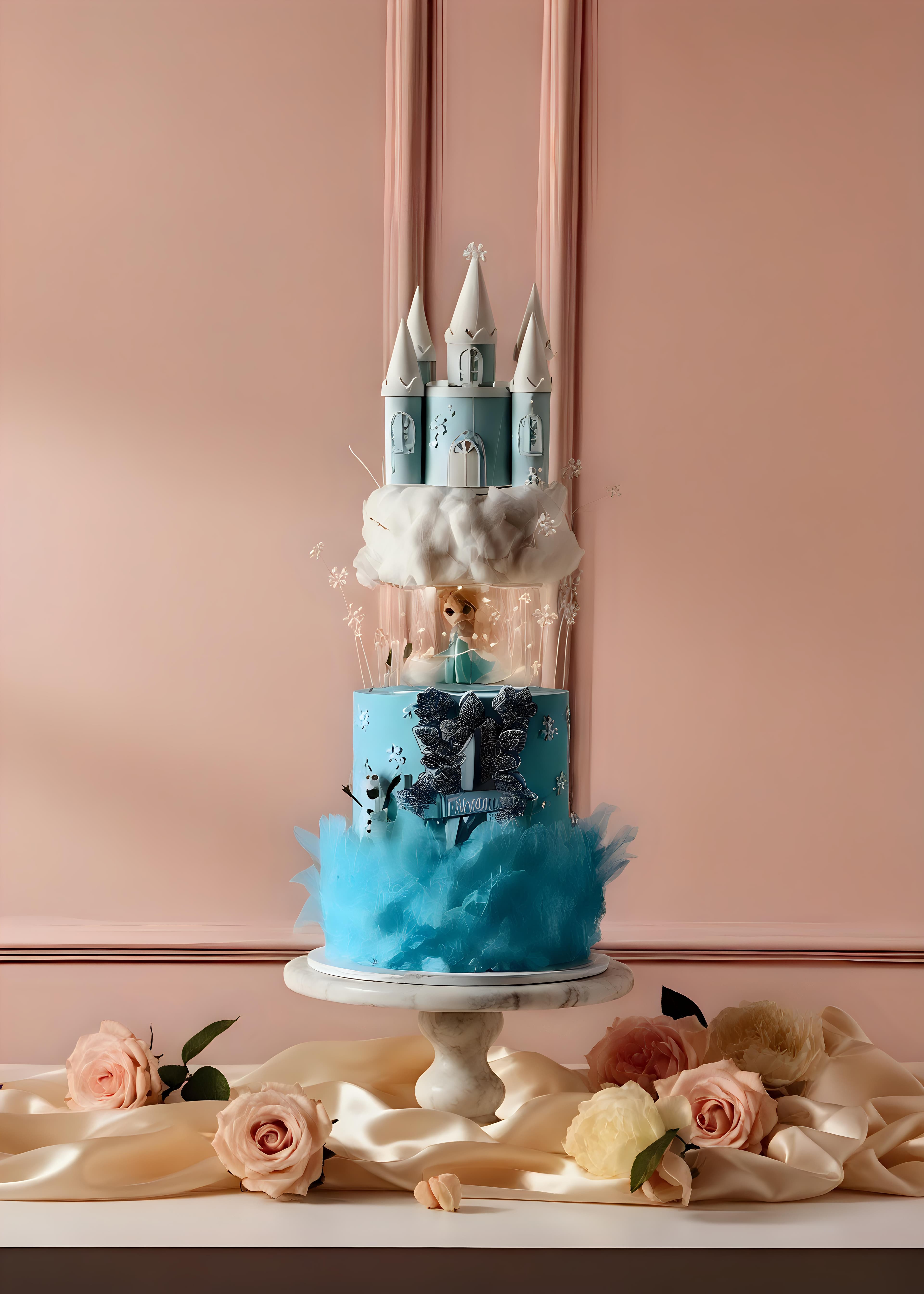 Elegant Vanilla Bean Anniversary Cake